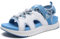 ONCAI Sandalias Mujer Caminar, 2025 Arco Soporte Sandals de Senderismo para Fascitis plantar,Antideslizante Sandalias de Deportivas Plataforma con Cordones Ajustables Azul/Blanco Talla 38