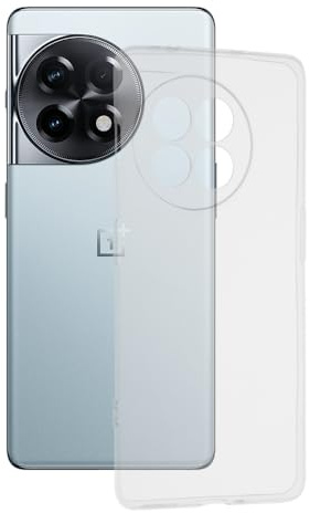 Techsuit für OnePlus 11R OnePlus Ace 2 Hülle mit Soft Touch, Nicht Vergilbendes Material, Kabelloses Laden Kompatibel, Erhöhte Kanten, Kameraschutz, Leicht, Clear Silicone Series, Transparent