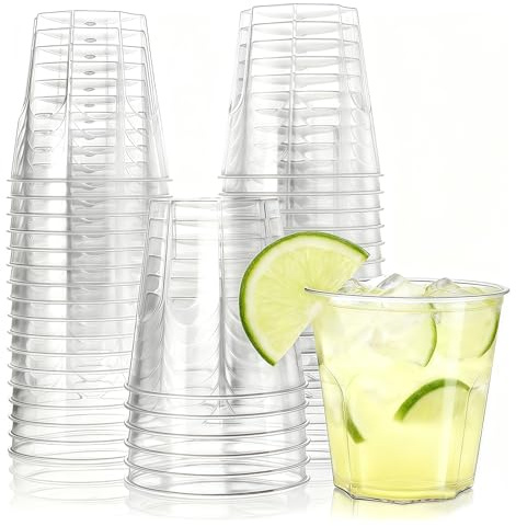 Plastic Cups, 25 PCS Plastic Cups Reusable 200 ml Acrylic Tumblers, Stackable Acrylic for Party BBQ Football Games Festival Birthday