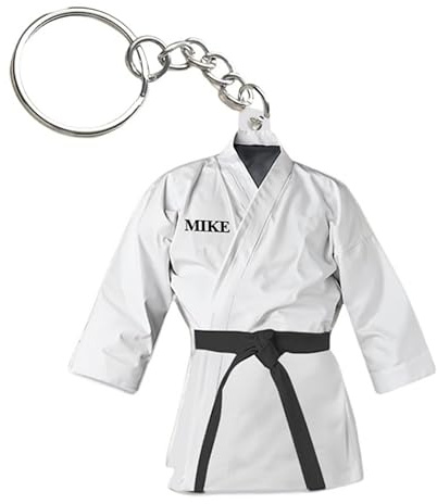 SOUFEEL Porte Clef Personnalisable avec Nom Porte Clé Personnalisé Porte-clés Personnalisables en Acrylique Cadeau Personnalisés pour Homme, Femme et Les Amateurs D'arts Martiaux