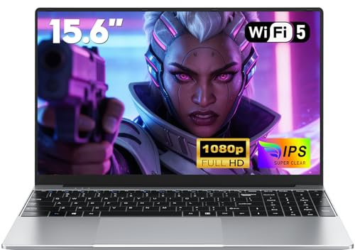 NAIKLULU 15,6 pouces Ordinateur portable Processeur i5-7Y54 (1,0 à 3,2 GHz), RAM 16 Go SSD 512 Go PC Portable Laptop Notebook Ordinateur portable, 5000 mAh / 1920 x 1080p / Webcam/WIFI 5/fente pour
