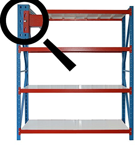 Vesalia Profi Steckregal für Zuhause 172 cm Höhe (Hauptregal - Tiefe: 40 cm; Breite 100 cm)