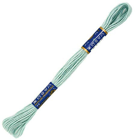 1 Docke Stickgarn 8m 2g Sticktwist 100% Baumwolle Stickerei Farbwahl Auswahl 5, Farbe :8222 mint