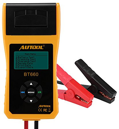Comprobador de conducción de batería BT660 Keenso 12 V24 V para coche con impresora y comprobador de carga de batería para coche con herramientas de diagnóstico y analizador de batería digital para