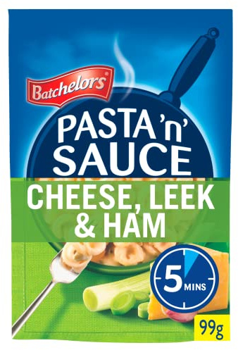 Batchelors Pasta 'n' Sauce, Cheese, Leek & Ham Instant Snack, 99 g Packet (Pack of 1)