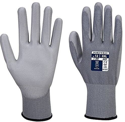 Portwest A635 Economy Cut Protection Glove Grey, X-Large