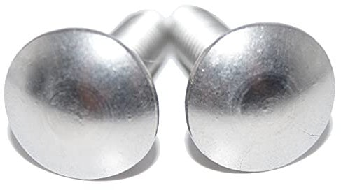 Viti a testa tonda con quadro sottotesta, M5 x 20, 10 pezzi, DIN 603 A2, in acciaio inox