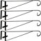 Hanging Basket Brackets for Wooden Fence Panels (Pack of 4)