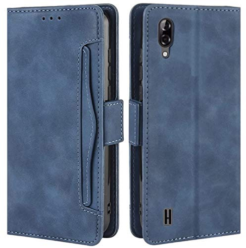 HualuBro Handyhülle für Blackview A60 Hülle Leder, Flip Case Cover Stoßfest Klapphülle Handytasche Schutzhülle für Blackview A60 2019 Tasche (Blau)