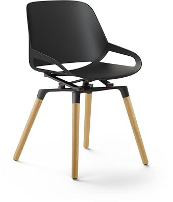 aeris Numo moderner Esszimmerstuhl – Schwingstuhl mit edlen Holzbeinen aus Eiche – Exklusiver Designstuhl – ergonomischer Stuhl für einen gesunden Rücken