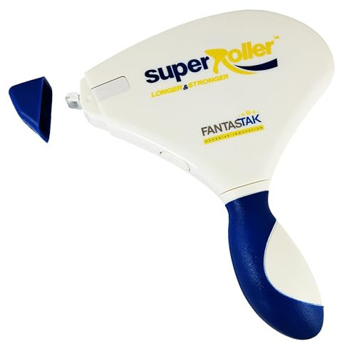 Kleberoller zum Basteln | Doppelseitig extra stark | Handlich & leicht | Für Bastelarbeiten mit Papier & Pappe/enthält 75 m Klebefilm auf Rolle