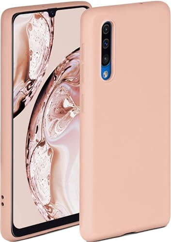ONEFLOW Coque de protection souple en silicone avec bords surélevés et double couche - Compatible avec Samsung Galaxy A50/A30s Rose mat