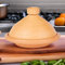 Tajine marocain pour la cuisson | Cocotte non émaillée Touareg Ø 31 cm pour 3 à 5 personnes | Avec recettes et instructions (français non garanti) | Pot en terre cuite original fabriqué à la main au