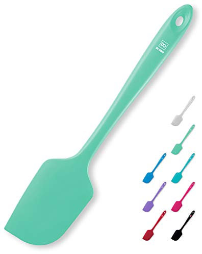 DI ORO Seamless Series Large Silicone Spatula - 600°F Heat-Resistant Rubber Kitchen Spatula - Perfect for Baking, Cooking, Scraping, and Mixing - Food Grade, BPA Free, LFGB Certified Silicone (Mint)