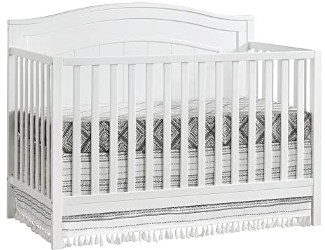 Oxford Baby North Bay 4-in-1 Convertible Crib, Snow White, GreenGuard Gold Certified