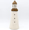 dasmöbelwerk Leuchtturm Deko Figur Holz Maritim Miniatur Leuchtfeuer Turm -Rustik- (H/Ø: 33 x unten 11,5 cm)