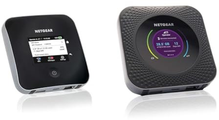 NETGEAR Mobiler WLAN Router mit SIM Karte | 4G LTE | bis 2000 MBit/s Download-Speed & Nighthawk Mobiler WLAN Router MR1100