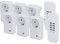 UNITEC Funkfernschalter-Set, 6 Steckdosen und 2 Fernbedienungen, Funksteckdosen für Innenbereich, weiß, Doppelpack