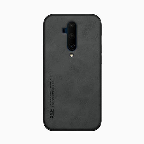 Kepuch Silklike Hülle für Oneplus 7T Pro - Hüllen Case Eingebaute Metallplatte für Oneplus 7T Pro - Schwarz