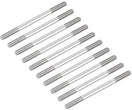 METALLIXITY 20Stk Beidseitige Stiftschraube M3 50mm 304 Edelstahl Stabschraube für Haushalt