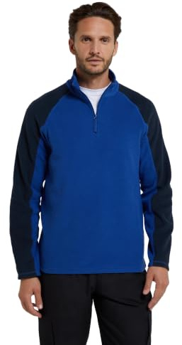 Mountain Warehouse Ashbourne Mens Fleece Jumper | Lightweight, Breathable Anti-Pill Mens Half Zip Top with Microfleece for Warmth & Comfort, For Layering, Everyday Casual Wear