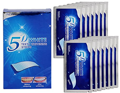 LacyMC Zahnaufhellung Strips,Teeth Whitening Set,Bleaching Stripes,Whitening Strips für Zahnaufhellung,Minzgeschmack,28 Stück 14 Pair
