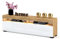 Euro Style TV-Schrank mit LED Stand Tv-Lowboard für Wohnzimmer Schlafzimmer Fernsehschrank Fernsehtisch Sideboard HiFi-Schrank Kommode 50 Zoll, Golden Eiche/Weiß Hochglanz, 120cm