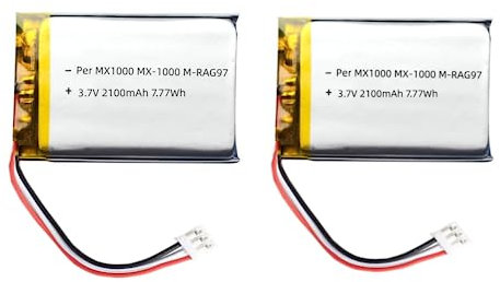 RAEWSTCO Ersatz wiederaufladbarer Lithium-Akku DC 3,7 V 2100 mAh für Logitech MX1000 MX-1000 M-RAG97 kabellose Bluetooth-Maus 190247-1000, 190247-B000, L-LB2, NTA2253