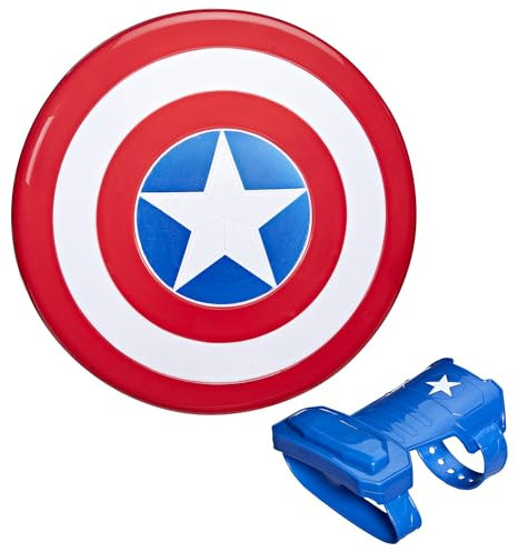 Marvel Avengers Captain America Magnetischer Schild und Halterung, Rollenspielartikel, Superhelden-Spielzeug