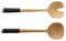 ASA [W0725] Salatbesteck mit schwarzem Nylongriff, 24 x 6,3 cm, H. 3,8 cm
