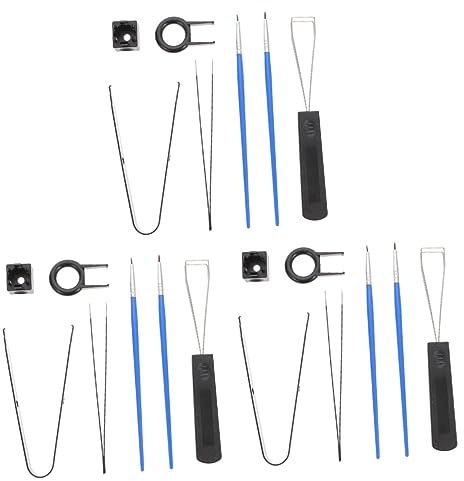 Mikikit 3 Sets Mechanical Keyboard Kit Puller Tool Brush for Key Mechanism Lube Station Keyboard Replace Tool and Supply for Cleaning Gadgets Random Color