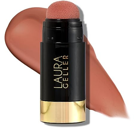 LAURA GELLER NEW YORK Serum Blush Tint (True Tawny) - Hydrating, Long-Lasting Liquid Blush with Hyaluronic Acid for Plump, Rejuvenated Cheeks and a Natural Finish