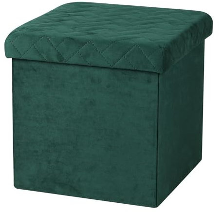 Urban living KUBE VELOURS BANC DE RANGEMENT PLIABLE BORDEAUX 76X37,5X37,5CM