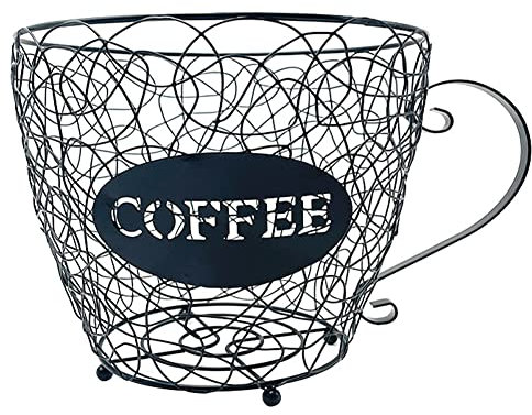Sknrlko Cestello Portaoggetti Universale per Capsule di caffè Cestino per Tazzine da caffè Porta Cialde per caffè Nero per Home Cafe Hotel Nero