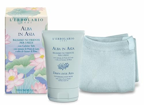 L'Erbolario Alba in Asia Balsamo Nutriente per i Piedi con calzini Tabi 100 ml 100 ml