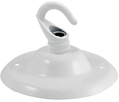 LEDSone Vintage Ceiling Rose Hook Plate Metal White 75mm Chandelier Light Fitting with Pre-Drilled Holes for Mounting Chandliers Pendant Lights Wall Lamps Hanging Lights Planters Decorations