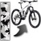Designfolie für E-Bike Akkucover für CUBE Stereo | Reaction Hybrid Modelle, Rahmenschutz eBike, Fahrrad Aufkleber, Bike Sticker (Cube Abdeckung 20-04377, 21-11463, 20-01818, Black ´n´ White matt)