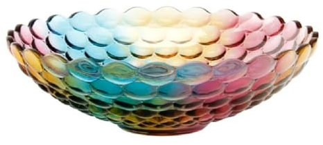 JUNYFFF Corbeille À Fruits en Bol Décoratif, Diamètre 30Cm, Verre en Cristal Coupe De Fruits Ménage Maison Créative Table Basse Pot De Bonbons Salon Moderne Maison Créative,B
