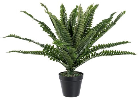 Decor Space Kunstpflanze Farn mit Topf aus Kunststoff, für den Innen- und Außenbereich (40 x 40 x 45 cm)