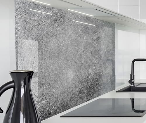 timalo Herd Spritzschutz Wand Spüle, Küche Küchenrückwand Glasoptik | Acryl Glas 2mm | Glasrückwand Acrylglas Küchenpaneele Rückwandschutz Platte | 120x80cm Granit Marmor Schwarz