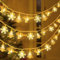 Shinybox Weihnachten LED Lichterketten, 6M 40 LED Lichterketten für Weihnachtsdekoration, Weihnachtsthema, Wasserdichte Lichterketten Batteriebetrieben, Warmweiß Weihnachtsbeleuchtung für Party(A)