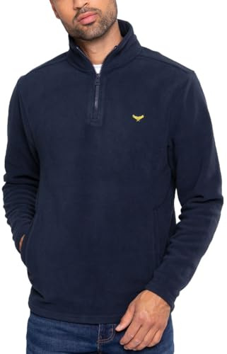 Threadbare Blade Quarter Zip Fleece Sweatshirt Pullover Uomo (Pacco da 1)