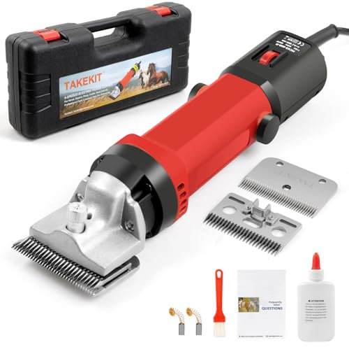 TAKEKIT - Professional Nail Clippers 600W Nail Clippers for Horses High Resistance Nail Clippers with 6 Speed Levels for Cutting Body, Horse, Horse, Horse and Cape