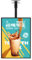 Caisson lumineux LED mince, cadre d'affichage publicitaire mural avec poteau télescopique, écran d'affichage d'affiche éclairé, panneau de menu rétroéclairé par LED, for restaurants, bars(1 pièces)(Ve
