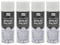 DIOXSTAR Multi-Purpose Spray Paint, White Matt Finish, Fast Drying, Non-Cracking, Suitable for Wood, Plastic and Metal, Indoor and Outdoor Use, Easy to Use, 400ml (4 PCS)