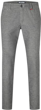 MAC Jeans Herren Jeans Hose Lennox Wolloptik Twillstretch Schwarz Meliert