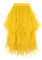 Dressever Damen Unregelmäßiger Tüllrock Mehrschichtiger Mesh Faltenrock A-Linie Hoher Taillierter Rock Ballett Tutu Abschlussball Party Karneval Party Rock Gold Medium