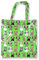 BOGACI Borsa Donna Ragazza Shopper In Plastica Busta Spesa Casual Universale Fantasia Gattini Cagnolini (Fantasia C.3 Verde)