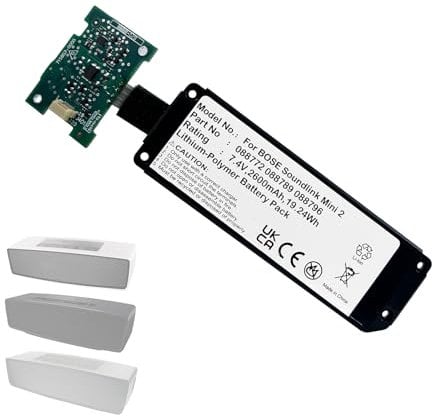 Bose SoundLink Mini 2 Bluetooth Speaker Battery for Bose Soundlink Mini II Bluetooth Speaker Replacement Battery for Bose 080841, 088772, 088789, 088796 Bluetooth Speaker (with Card, No Card Required)