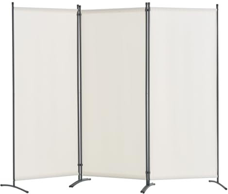 VEVOR Raumteiler Trennwand 3-teiliger Paravent Stellwand, Faltbarer Sichtschutz für Büro Schlafzimmer Esszimmer Arbeitszimmer Balkon, Raumtrenner freistehend (228 x 52 x 184 cm), Weiß